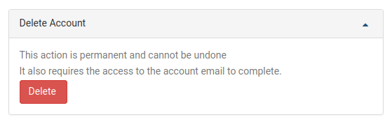 Elimina account DD