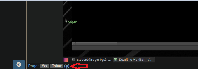 The recording button