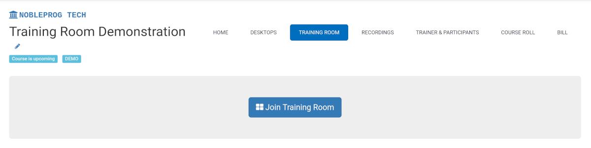 Joining a Training Room